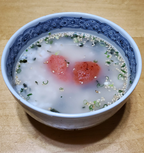 明太とんこつスープ茶漬け明太子追加