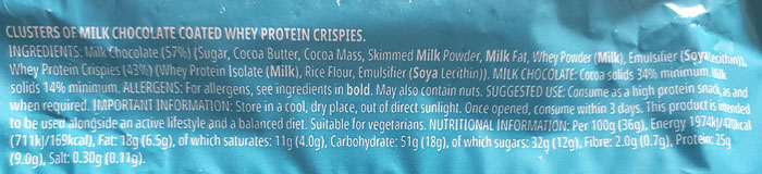 myproteinクリスピー成分表